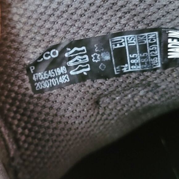 Ecco Grey Leather Lace Up Sneakers - Picture 5 of 6